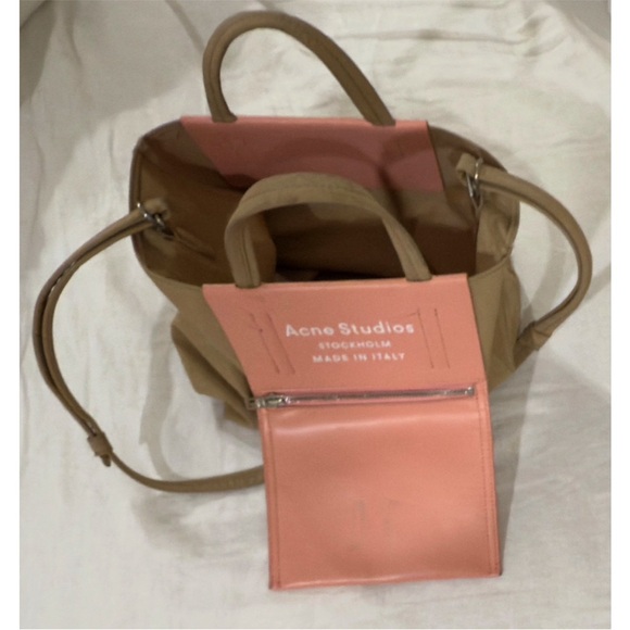 Acne Studios Tan and Pink Tote Bag - Picture 6 of 10